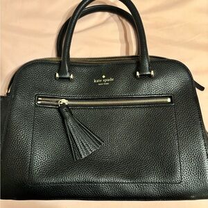 Kate Spade Black Pebbled Leather Satchel